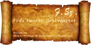 Frühwirth Szilveszter névjegykártya